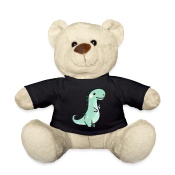 Cute crayon dinosaur - Teddy Bear - black - Front