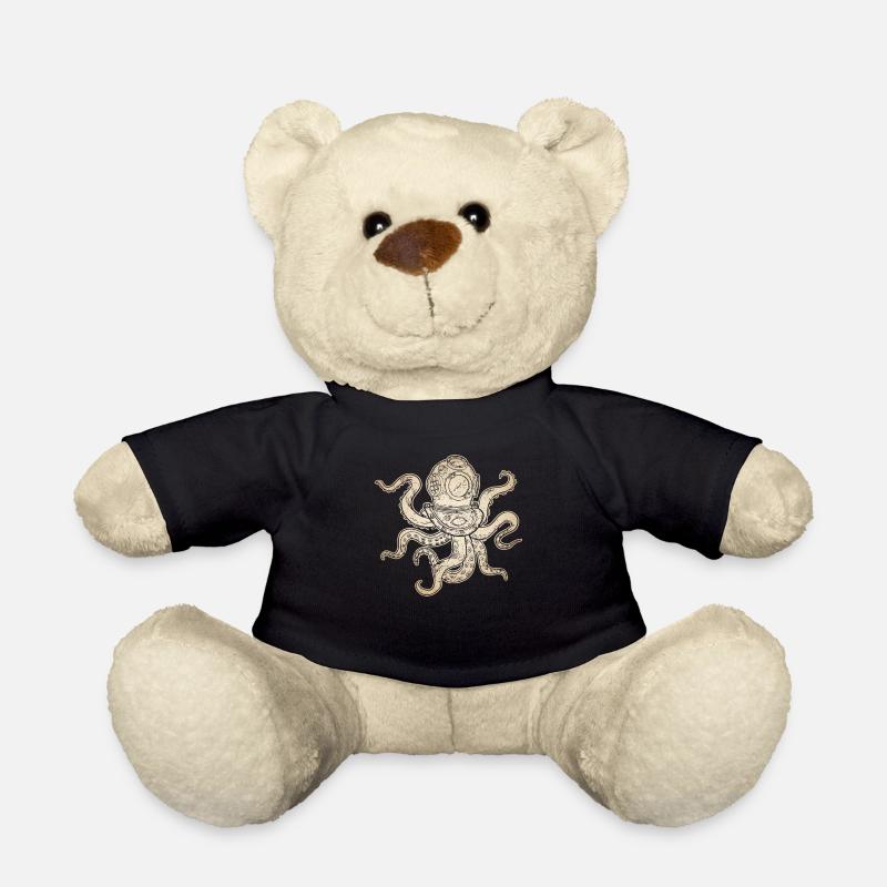 Tauchen Oktopus Helm Taucher Schnorcheln Kraken - Teddy - Schwarz