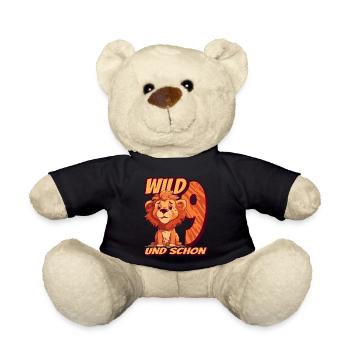 Wild und schon 9 Jahre - 9. Geburtstag Löwe - Teddy - Schwarz - Vorne