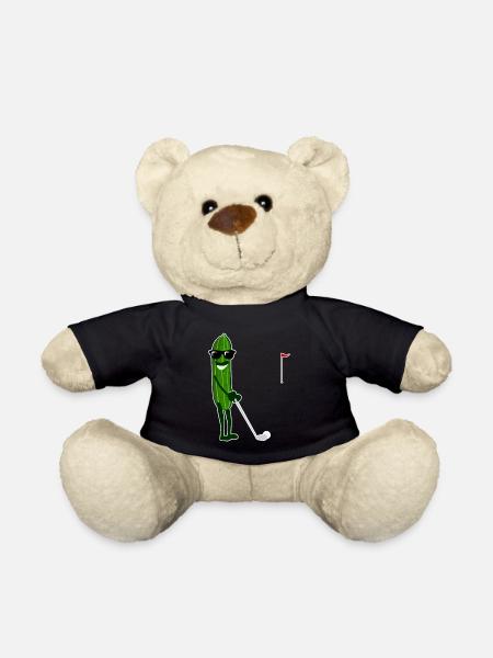 Gurke spielt Golf Gurken - Teddy - Schwarz