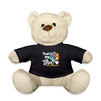 C’est ma fille fière maman de volleyball drôle - Nounours - noir - Devant