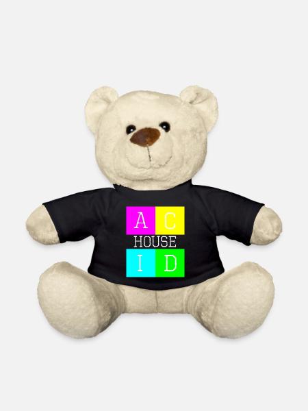 Acid house white - Teddy Bear - black