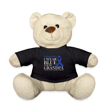Ich Trage Blau Für Meinen Großvater - Bewusstsein - Teddy - Schwarz - Vorne