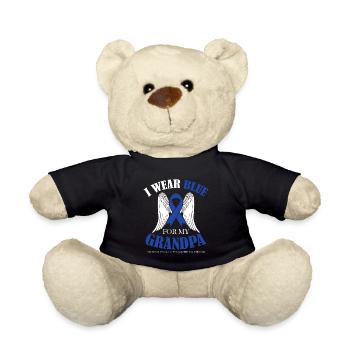 Ich Trage Blau Für Meinen Großvater - Bewusstsein - Teddy - Schwarz - Vorne