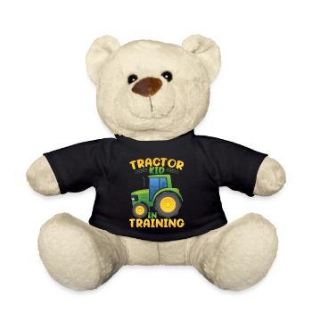 Tractor Kid In Training - Teddy Bear - black - Front