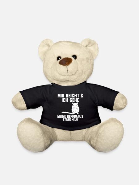 Maus Mäuse Rennmaus - Teddy - Schwarz