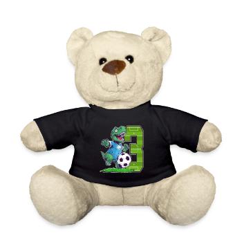 Fußball Dinosaurier - 3 Jahr Alter Junge - 3. - Teddy - Schwarz - Vorne