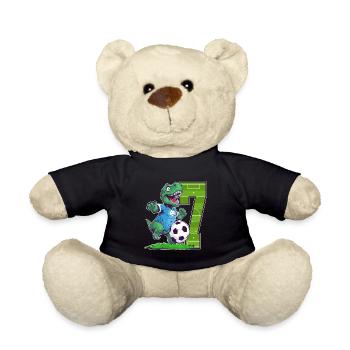 Fußball Dinosaurier - 7 Jahr Alter Junge - 7. - Teddy - Schwarz - Vorne