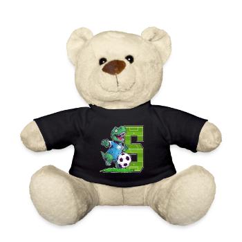 Fußball Dinosaurier - 5 Jahr Alter Junge - 5. - Teddy - Schwarz - Vorne
