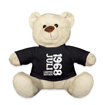 1968 Juli Limited Edition Geburtstag Geschenk - Teddy - Schwarz - Vorne