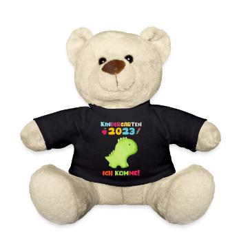 Kindergarten 2023 Ich Komme Jungen Kita Geschenk - Teddy - Schwarz - Vorne