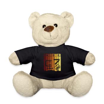 Retro Schreiner Carpenter Holzmechaniker Tischler - Teddy - Schwarz - Vorne