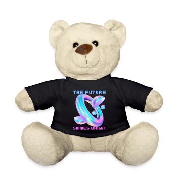 Future design with futuristic shape, slogan - Teddy Bear - black - Front