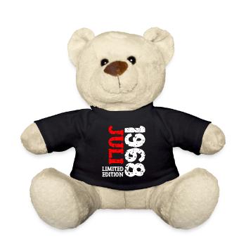 1968 Juli Limited Edition Geburtstag Geschenk - Teddy - Schwarz - Vorne