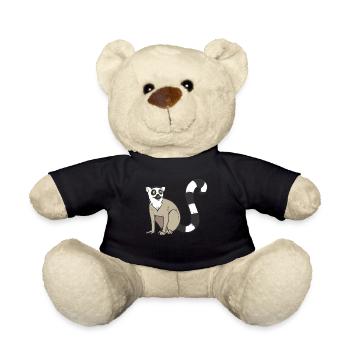 Lemur - Teddy Bear - black - Front