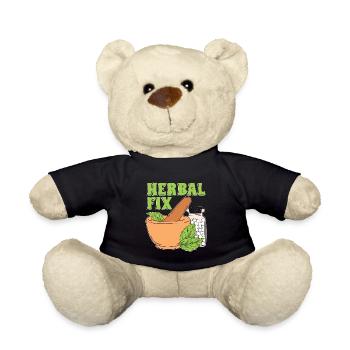Herbalism Herbal Fix Apothecary Herbs Herbalist - Teddy Bear - black - Front