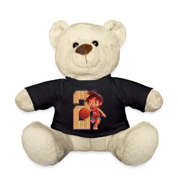 Basketball Anniversaire - 2 ans Garçon - 2. - Nounours - noir - Devant