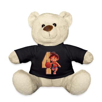 Basketball Anniversaire - 4 ans Garçon - 4. - Nounours - noir - Devant