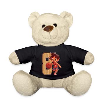 Basketball Anniversaire - 8 ans Garçon - 8. - Nounours - noir - Devant