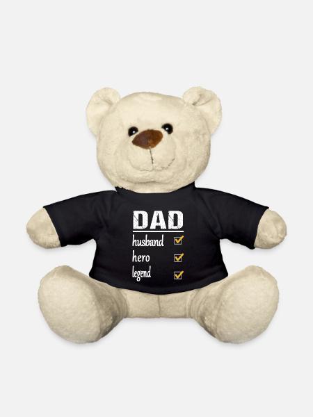 Dad, Daddy, Father and Legend - Teddy Bear - black