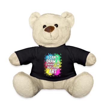 Je ne peux pas tracer une ligne droite mais je peux Art - Nounours - noir - Devant