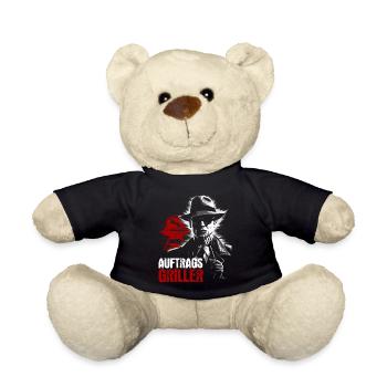 Auftragsgriller Grillmeister BBQ Grillen Geschenk - Teddy - Schwarz - Vorne