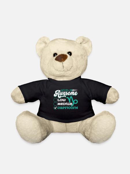 Capricorn Level Of Awesome Capricorn - Teddy Bear - black