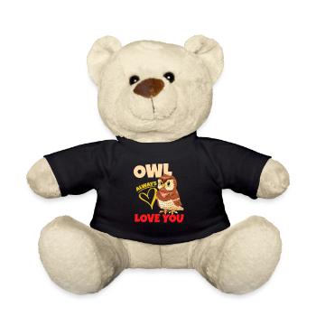 Owl Always Love You Bird Lover Nocturnal Enthusias - Teddy - Schwarz - Vorne