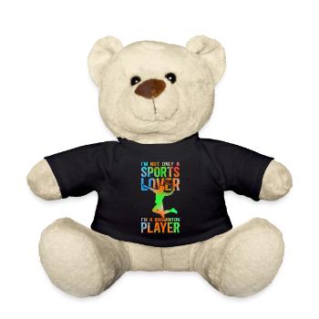 Badminton Federball Badmintonspieler Geschenk - Teddy - Schwarz - Vorne