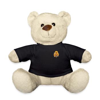 Cool Three Sunflower Bouquet Patch Funny Floral - Teddy Bear - black - Front