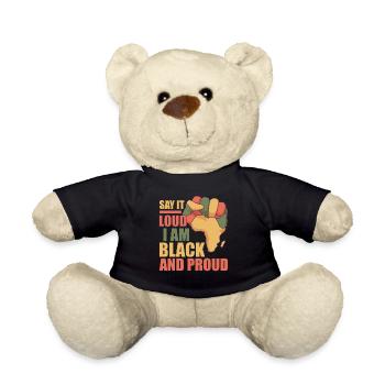 Afro Black Girl Pride Afro Girl Afrocentric - Teddy Bear - black - Front