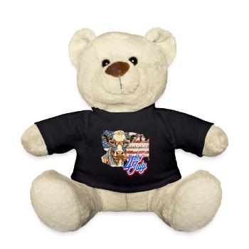 July 4 - U.S. Independence Day - Teddy Bear - black - Front