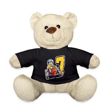 Je suis 7 Gokart Kid - Kart Racing - Nounours - noir - Devant