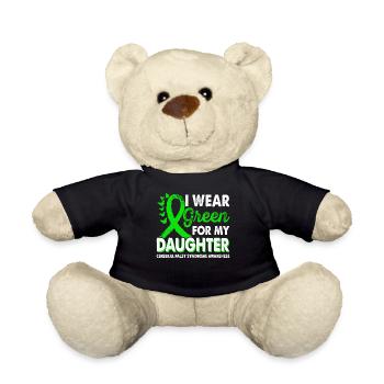 Wear green for awareness of the - Teddy Bear - black - Front
