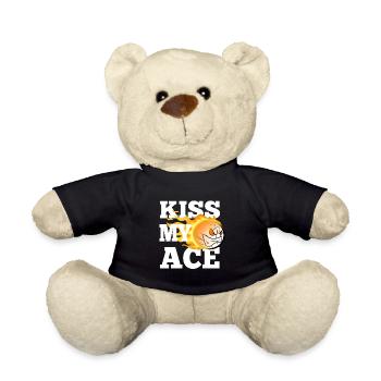 Kiss my ace volleyball - Teddy Bear - black - Front