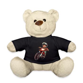Motocross Kid - Fête d’anniversaire des enfants de Motocross Racing - Nounours - noir - Devant