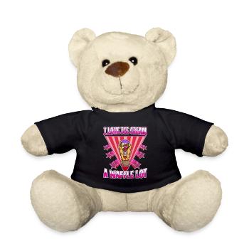 I love ice cream a waffle lot - Teddy Bear - black - Front