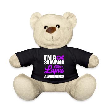 Je suis un survivant de la conscience du lupus - Nounours - noir - Devant