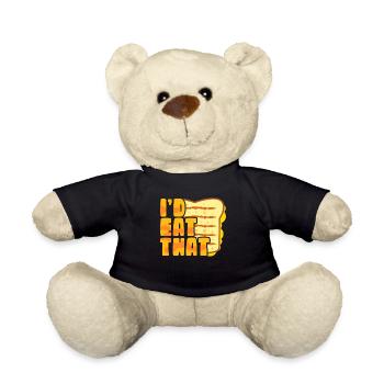 Grilled Cheese Cheese Lover Grilled Cheese Gift - Teddy Bear - black - Front
