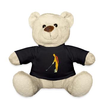 Golf Retro - Teddy Bear - black - Front