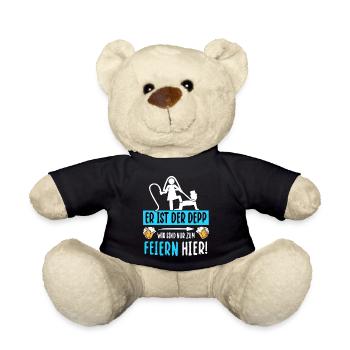 Junggesellenabschied T-Shirt JGA Männer Polterer - Teddy - Schwarz - Vorne