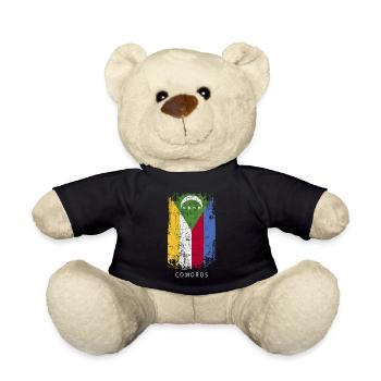 Souvenir with the country flag of Comoros - Teddy Bear - black - Front