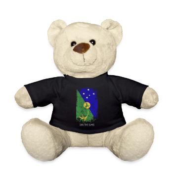 Souvenir with the country flag of Christmas Island - Teddy Bear - black - Front