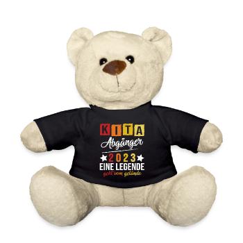 Kita Abgänger 2023 Schulkind Einschulung Schule - Teddy - Schwarz - Vorne