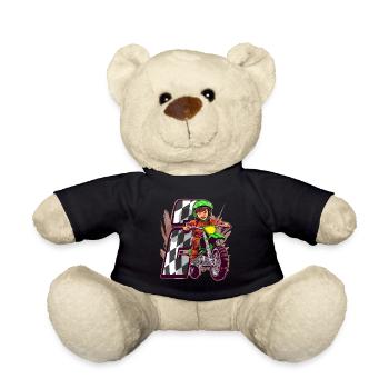 I'm 2 Motocross Kid - Children's Birthday - Teddy Bear - black - Front