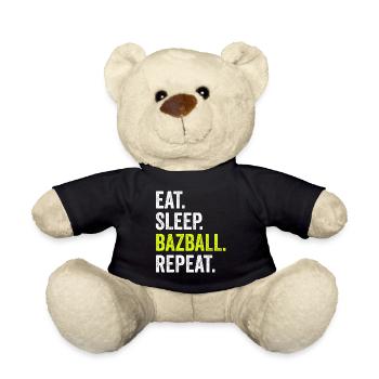 Bazball England Fans Cricket Englische Fans Bazball - Teddy - Schwarz - Vorne