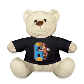 Handball Anniversaire - 6 ans Garçon - 6. - Nounours - noir - Devant