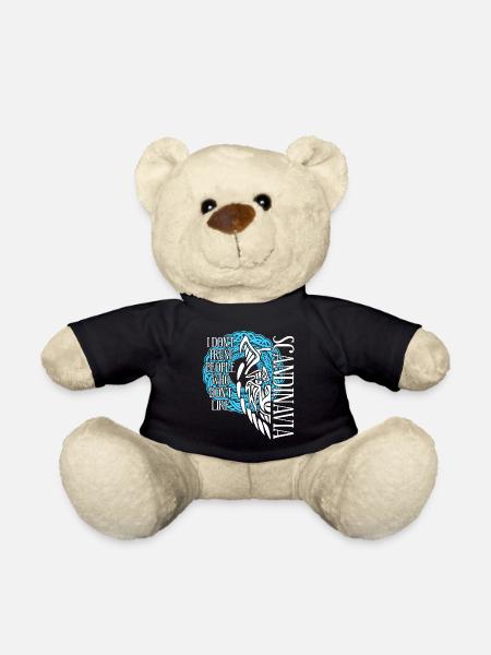 Skandinavien Wikinger Wolf - Teddy - Schwarz