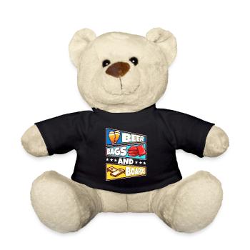 Cornhole - Beer Bags and Boards - Teddy Bear - black - Front