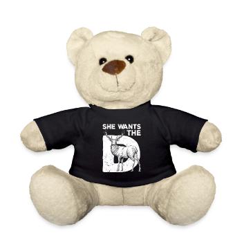 Sie will das D Hirschjagd lustig Jäger sarkastisch - Teddy - Schwarz - Vorne